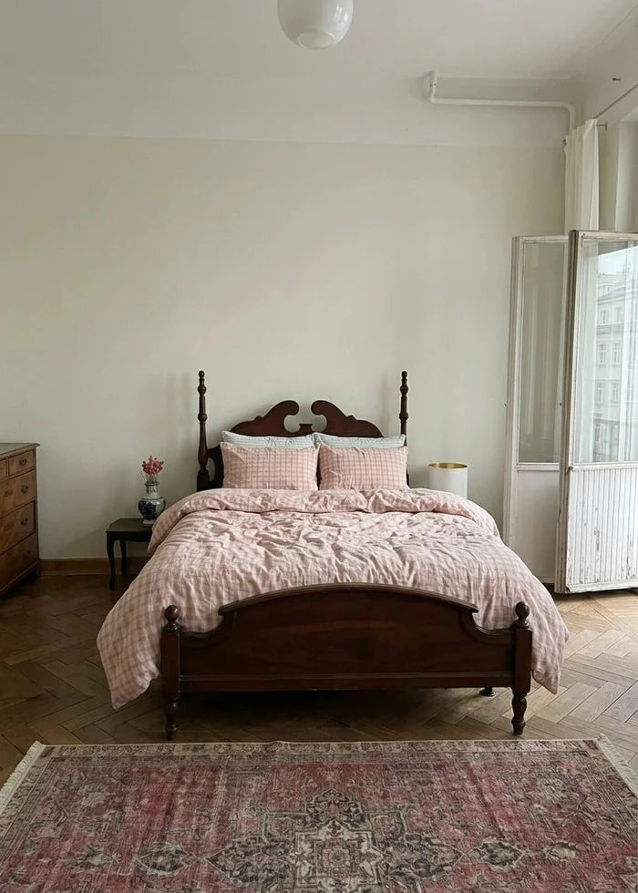 - Ever Lasting - Soft Blend Plaid Bedding Set / Pink - Bedding Set - Ever Lasting