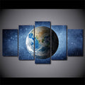 Space Universe Stars Blue Earth Wall Art Frame Canvas Printing Decor - BlueArtDecor