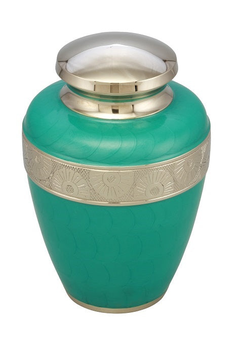 Sparta Teal Cremation Urn - IURG130-Teal