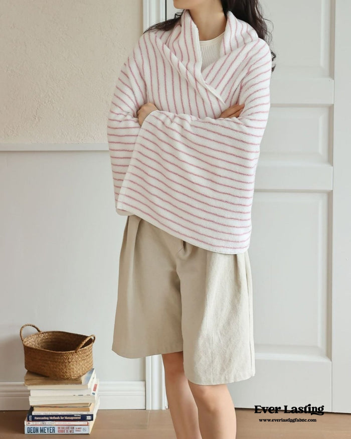 Striped Cotton Towel / White - Ever Lasting