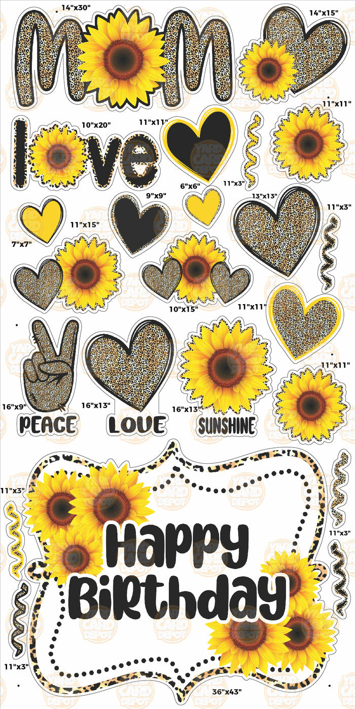 Sunflower Mom HBD Burst