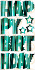 Teal Satin 1 HBD "EZ Set" 23in Lucky Guy