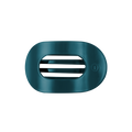 Teal With It Medium Flat Round Hair Clip