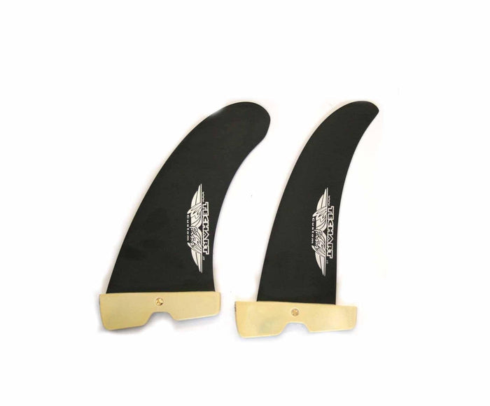 TECHART Carbon Custom Tuttle or Power Box windsurfing fin skeg, black with logo