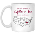Tennessee New Jersey The Love Between Mother And Son Mug - Mug Teezalo