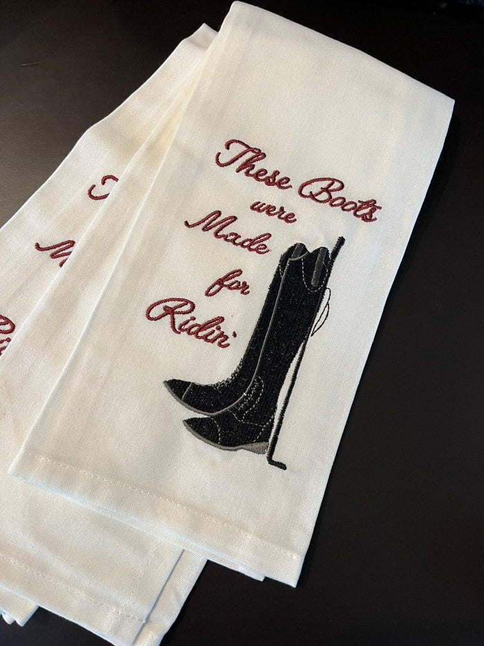 These Boots Were Made for Ridin' Dishtowel
