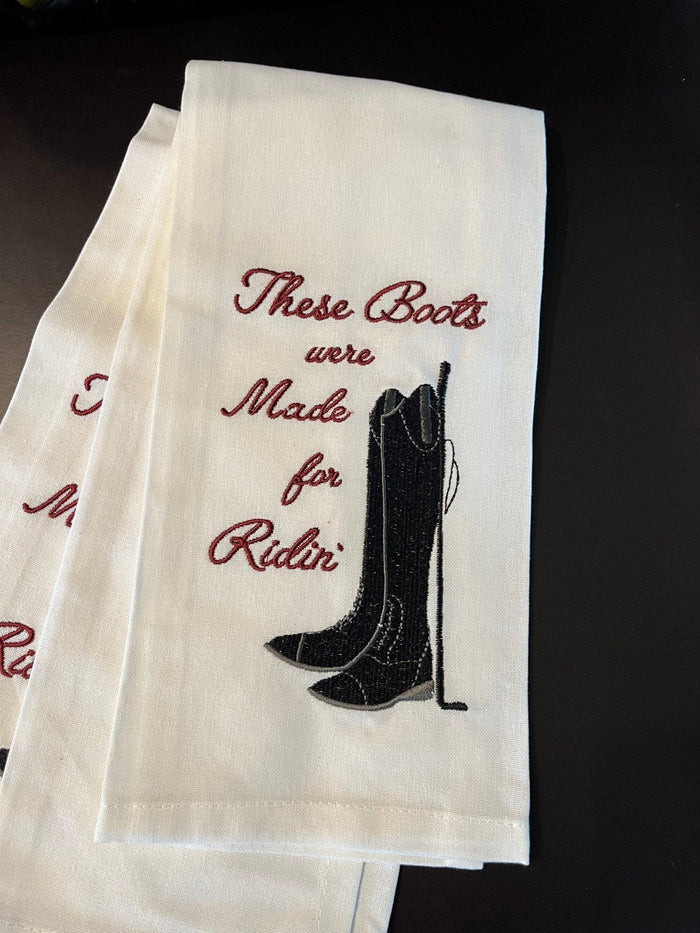 These Boots Were Made for Ridin' Dishtowel