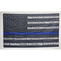 Thin Blue Line Word Flag.