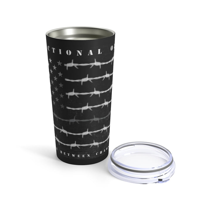 Thin Gray Line Barbed Wire Flag-Correctional Officer Tumbler 20oz.