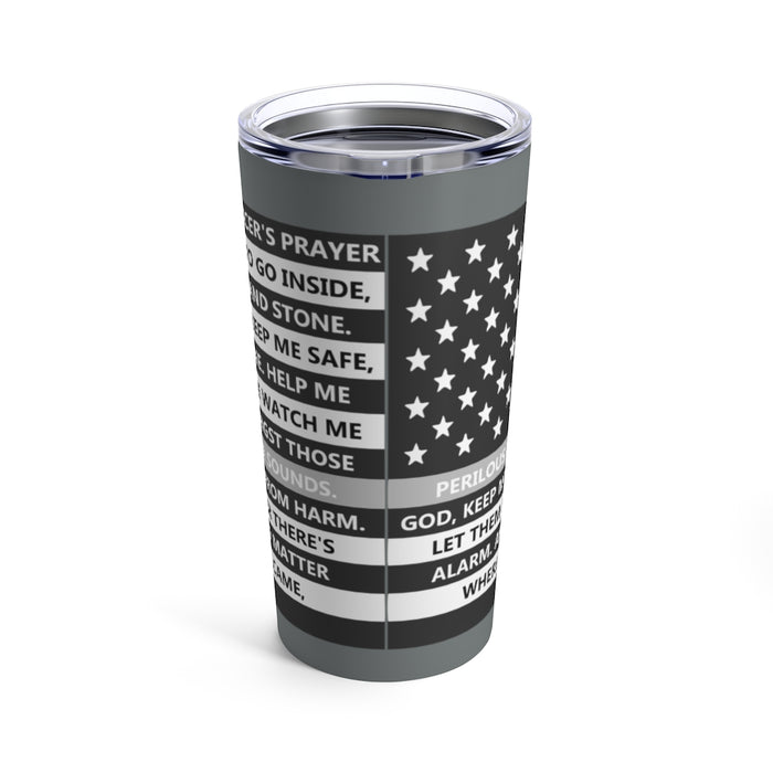Thin Gray Line Prayer Flag-Correctional Officer Tumbler.