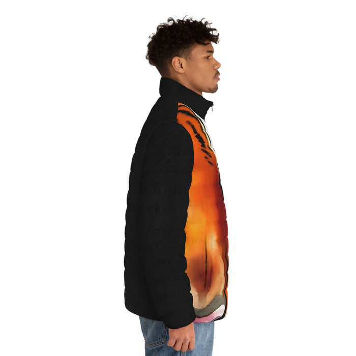 TIGER - Men's Puffer Jacket (One-sided Print)
