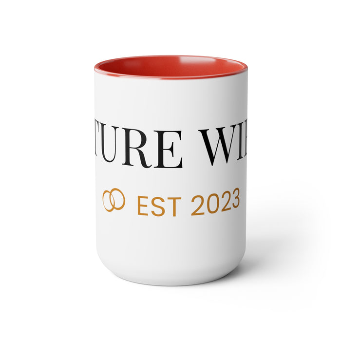 Two-Tone Coffee Mugs in 5 Stylish Colors, 15oz Capacity, Lead and BPA-Free