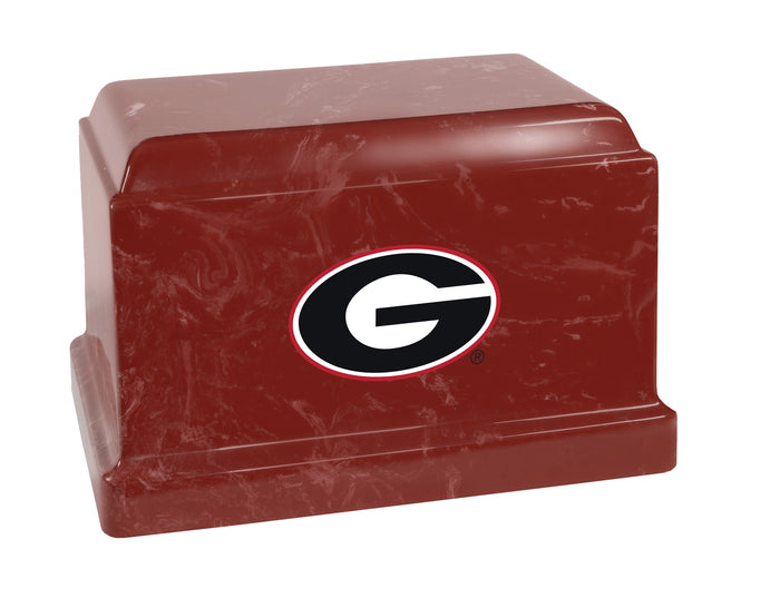 University of Georgia Bulldogs Red Cultured Marble Urn - CMUGA100