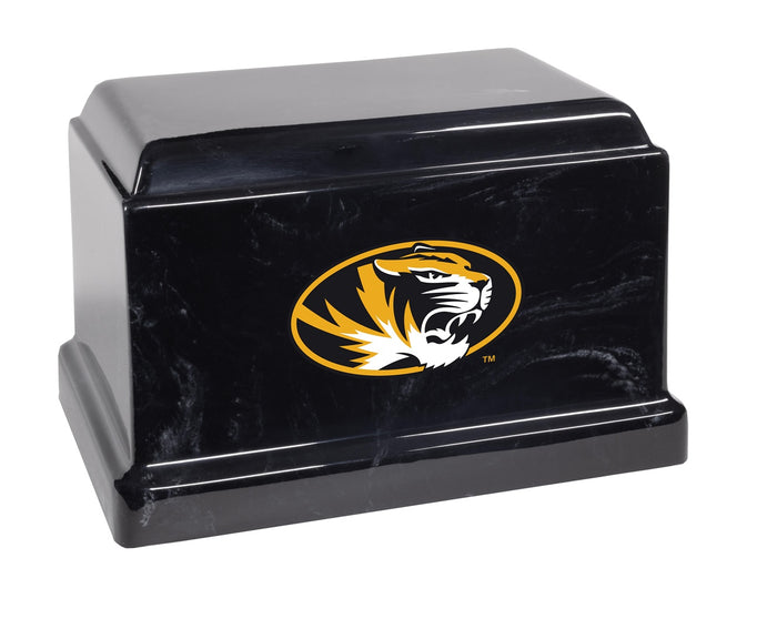University of Missouri Tigers Black Cultured Marble Urn - CMUNMZ100