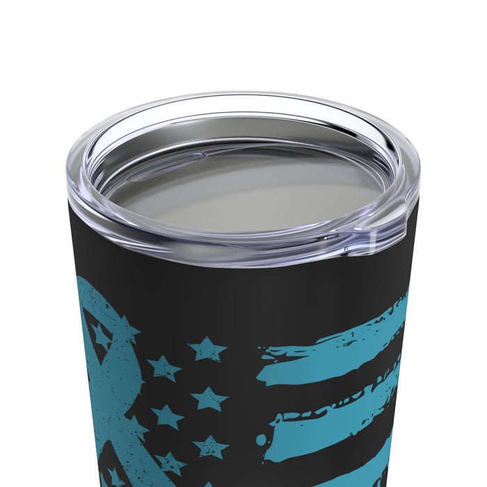 Unveiling the Unseen: 20oz Tumbler with Black Background and 'PTSD - Not All Wounds Are Visible
