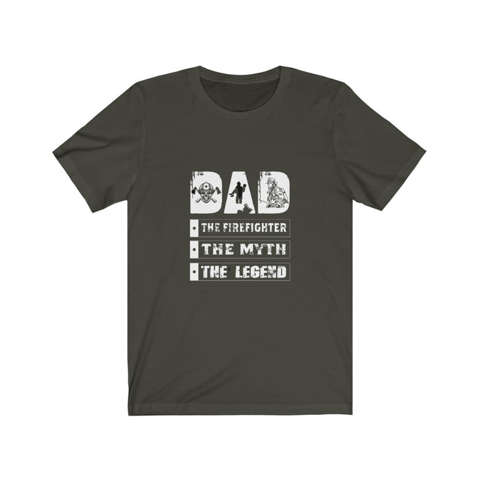 US Dad The Firefighter Legend Unisex Short Sleeve Shirt.