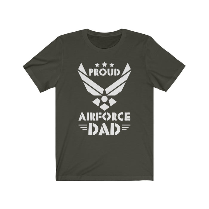 US Military Proud of Air Force Dad Veteran Unisex Short Sleeve Shirt.