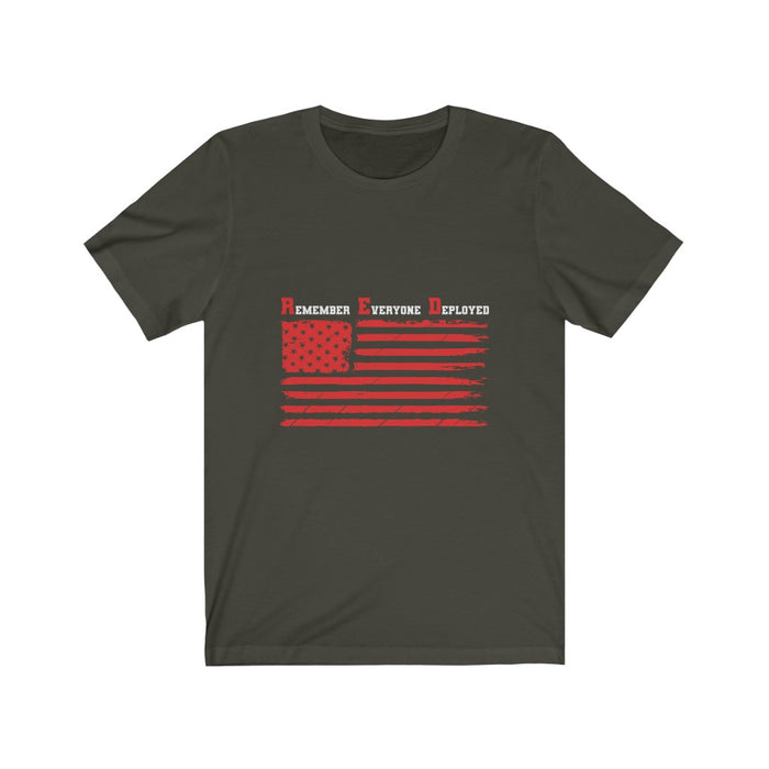 US Military Remember Everyone Veteran Military Unisex Short Sleeve Shirt.