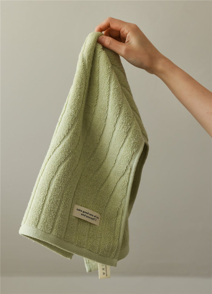 - Ever Lasting - Wavy Cotton Towel / Beige - Towel - Ever Lasting