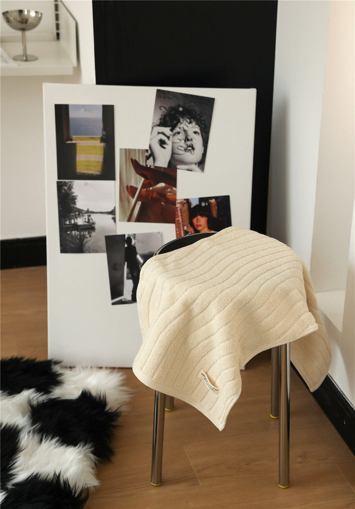 - Ever Lasting - Wavy Cotton Towel / Yellow - Towel - Ever Lasting