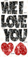 We / I Love you “EZ Set” 23in Lucky Guy- Black