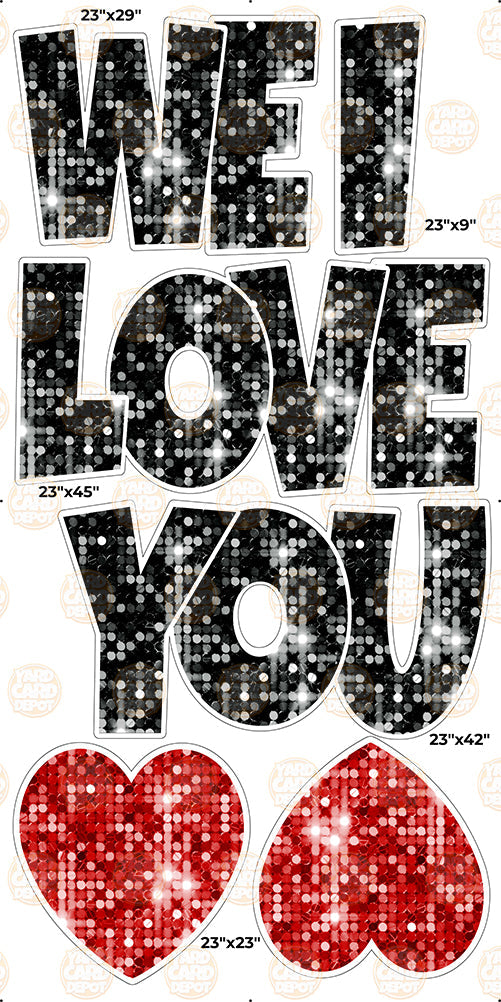 We / I Love you “EZ Set” 23in Lucky Guy- Black