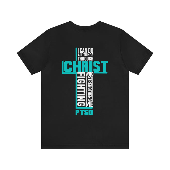 Whispering Comfort: PTSD Design T-Shirt in Light, Breathable Fabric